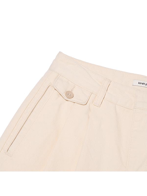 KIRSH Wide Fit Pintuck Cotton Pants [Ivory]