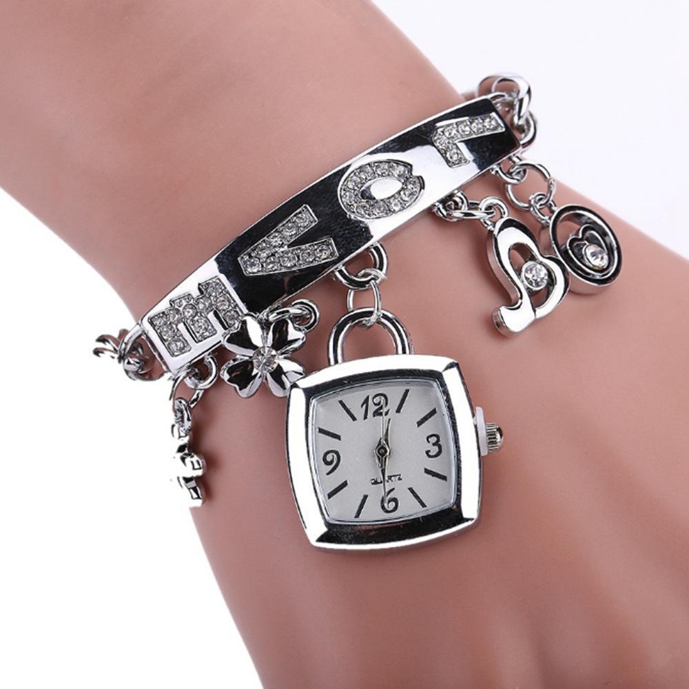New Women S Stainless Steel Bracelet Watch, European And American Fashion Love Bracelet Watch, Simple Quartz Women S Watch Bulk price