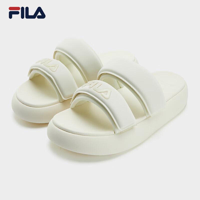 FILA Women s Donut Velcro Slides in Ancient White 75 7390₽
