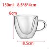 Borosilicate Double Wall Coffee Mug Heat Resistant Drinking Glasses Drinks Tea Glass Cups