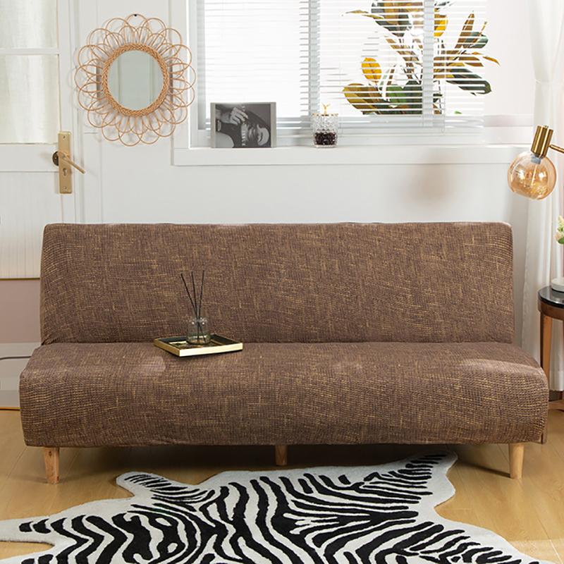 Meijuner Printed Sofa Bed Cover Universal Size Armless Sofa Bed Covers Tight Wrap Slip-resistant Elastic Stretch Slipcovers