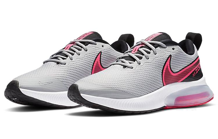 Nike Air Zoom Arcadia Synthetic Leather Abrasion Resistant Low Top Kids' Running Shoes Gray Pink CK0715-002