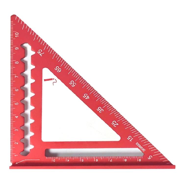 Triangle Ruler Aluminum Drafting Triangle Square Ruler 45/90 Degree Right Angled Woodworking Math Geometry Tool