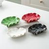 Creative Lotus Leaf Gold-Plated Ceramic Soap Dish Hotel Bathroom Drainage Soap Dish Home Lotus Leaf Soap Dish Tray Home Decor