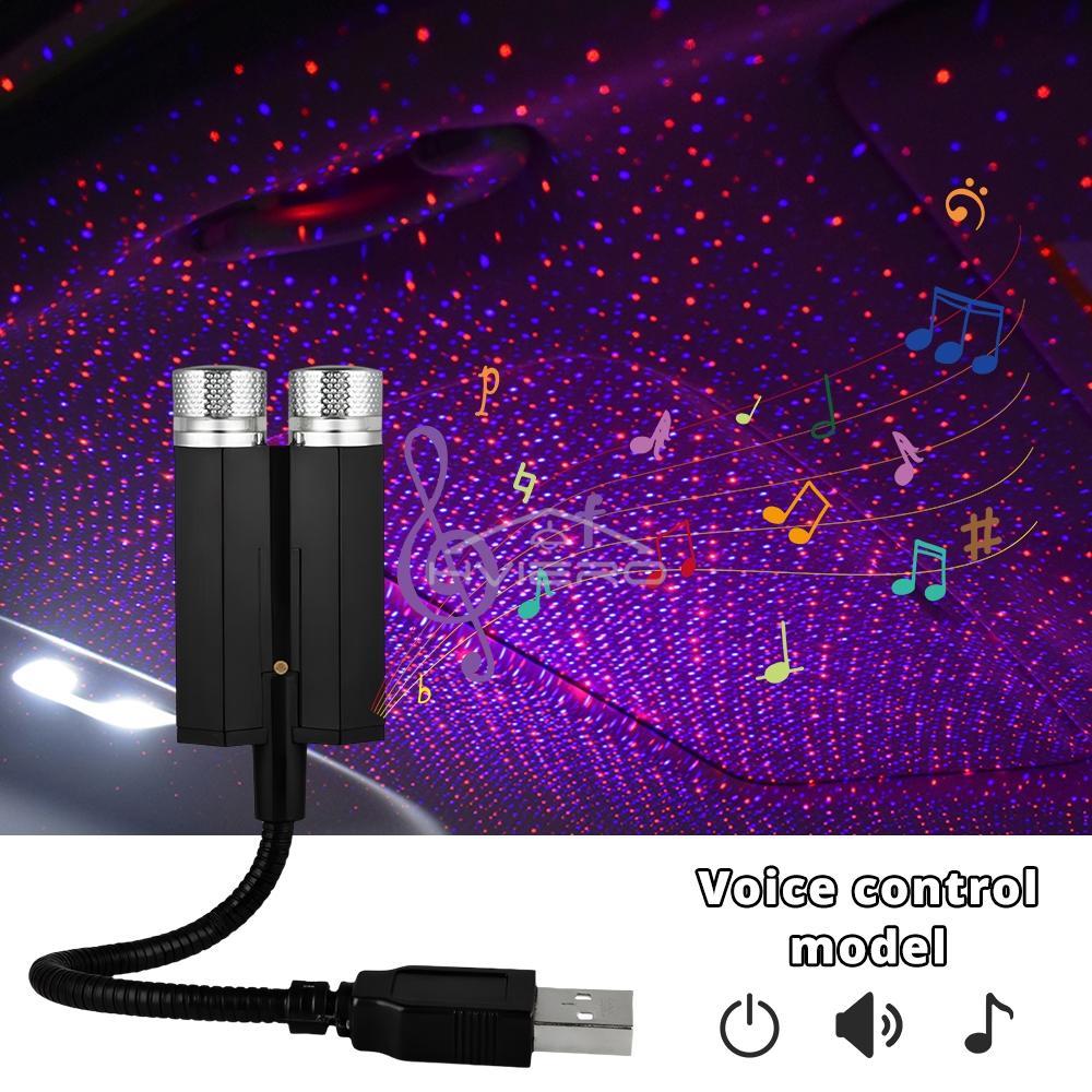 Car Roof Star Lights Interior Mini LED Starry Atmosphere Sky USB Projector Auto Lamp Decoration Night Galaxy Laser Home Led