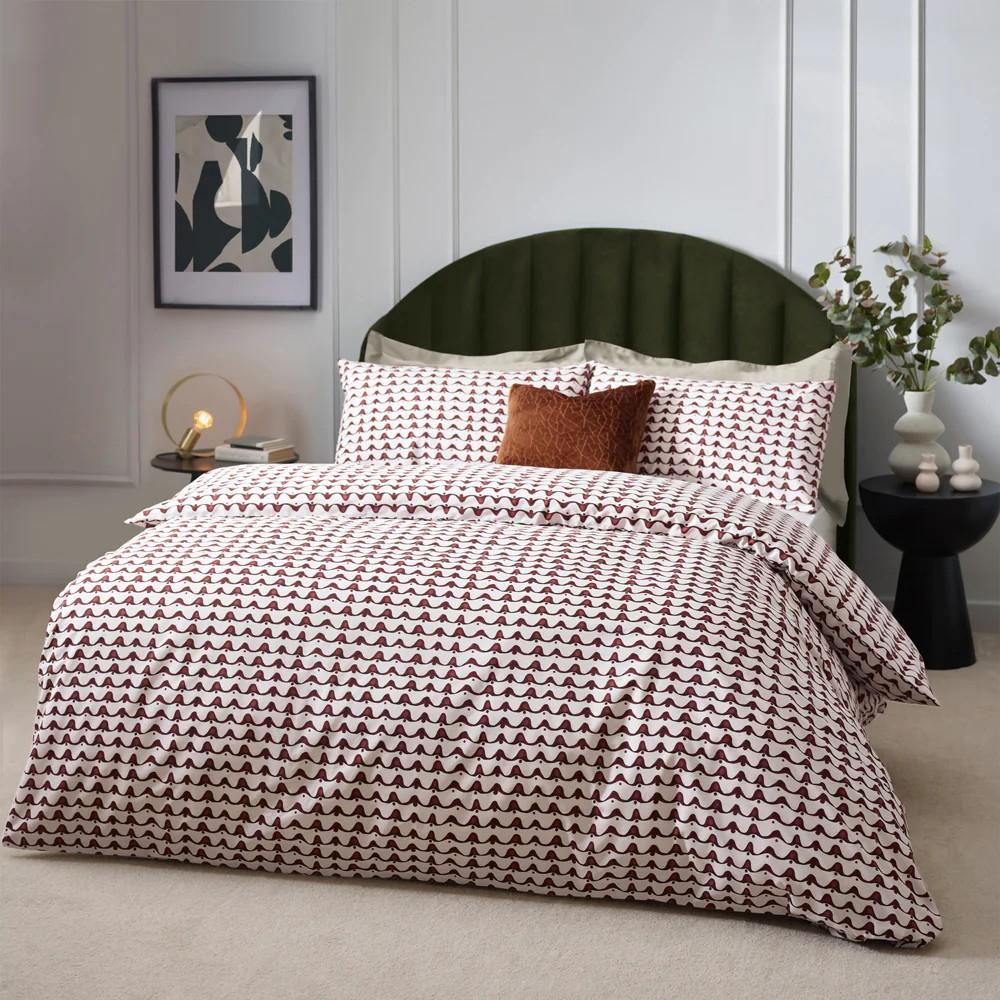 Hoem Avery Cotton Blend Abstract Duvet Cover Set