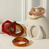 Geometric Resin Bangles Irregular Retro Hand Ring Temperament Chunky Bracelets  Lady