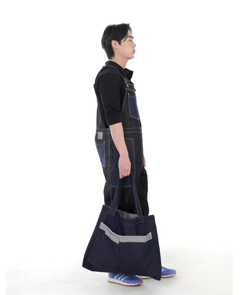 Saintcrew Walker & Builder Mega Big Denim Shoulder Bag Wbm-109 Indigo Brs