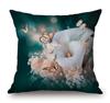 Modern Floral Pillow Cover Abstract Flower Cushion Case Black Red Orange Grey Decor Living Room Sofa Gift