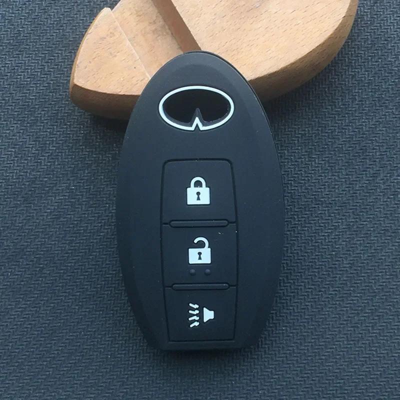 3 Buttons Silicone Car Key Case Cover Fob Remote Shell Protective Case For INFINITI EX FX QX JX Key Cover