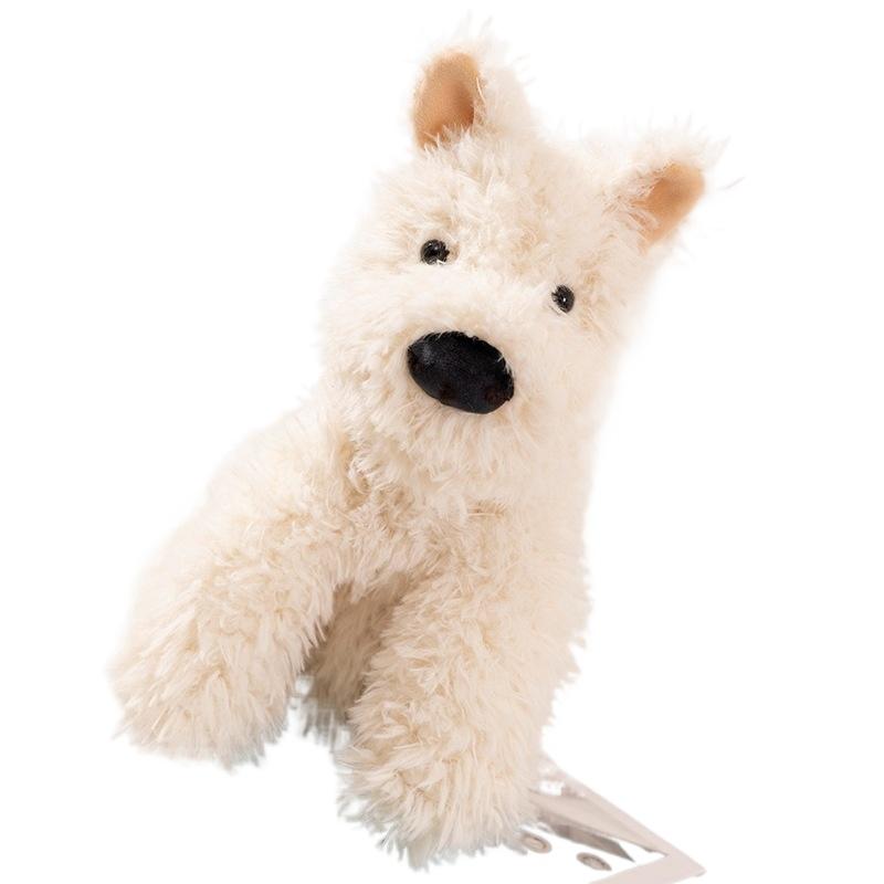 23cm Westie Dog Plush Sling Bag-Cute Puppy Shoulder Bag Soft Stuffed Animal Purse for Kid Lover Christmas Birthday Gift белый