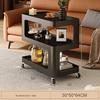 Yumei Minimalist Metal Nightstand with Wheels