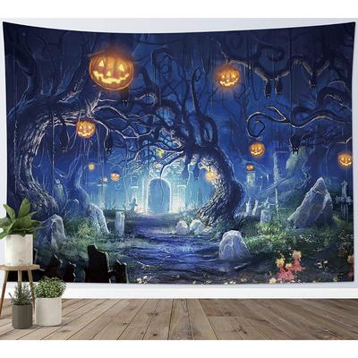 Tapeçarias de Halloween, Tapeçarias noturnas, Quartos, Salas de estar, Dormitórios, Pinturas decorativas, Tapeçarias de parede para casa