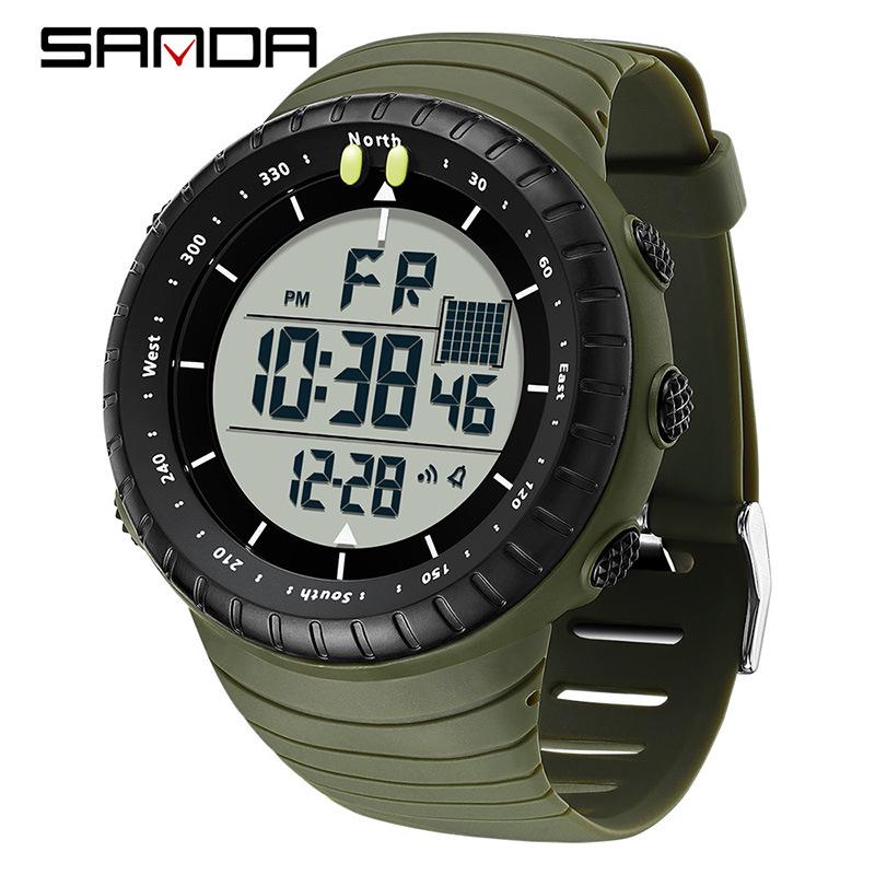 Sanda Cold Light Large Screen Waterproof Digital Sports Watch