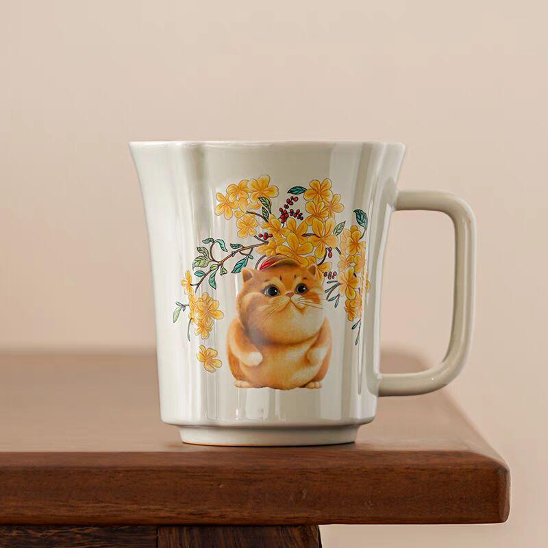 Plant Ash Ceramic Tea Cup Personal Special Water Cup Large Capacity High-End Office Tea Cup
