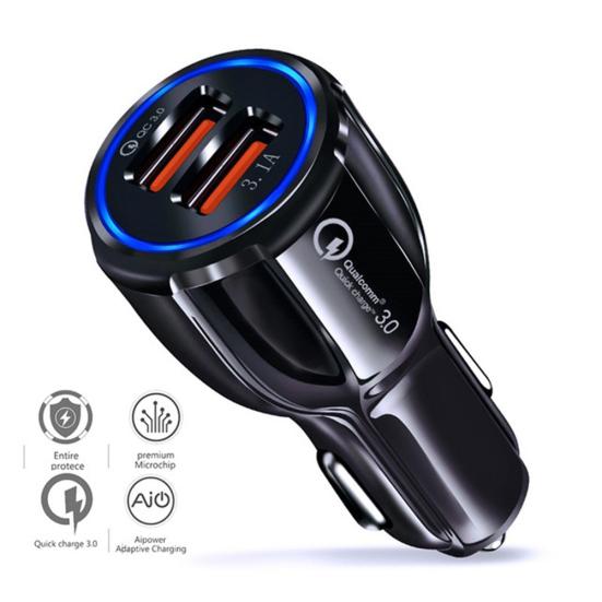 Dual USB 3.1A Fast Quick Charge QC 3 Car Charger Cigarette Lighter Adapter