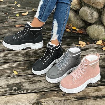 Stivali da neve taglia grande da donna autunno e inverno nuovi in pile ispessito taglia grande stivali da trekking scarpe da ginnastica da donna