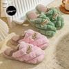 Trendy Cotton Non-Slip Indoor Slippers for Women & Couples, Perfect for Autumn and Winter