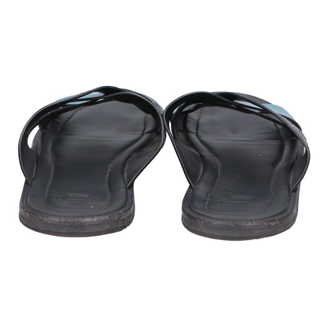 berluti Sifnos Scritto Leather Sandals/ shoes 5 1/2 Black x blueUsed