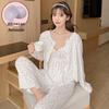 Pure Desire Women's 3-Piece Pajama Set: Long Sleeve, Spring/Autumn Cotton, Padded Camisole, Sexy Homewear
