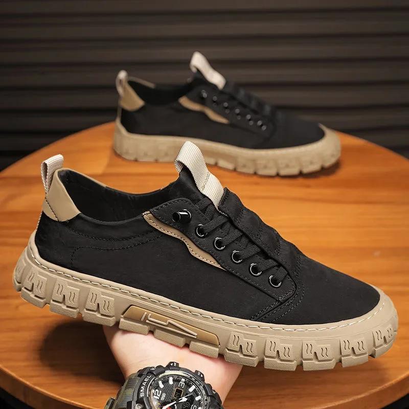 Fashion Casual Shoes for Men Outdoor Breathable Men's Sneakers Lace Up Walking Shoes Platform Vulcanized Shoe Mens Tennis Shoes