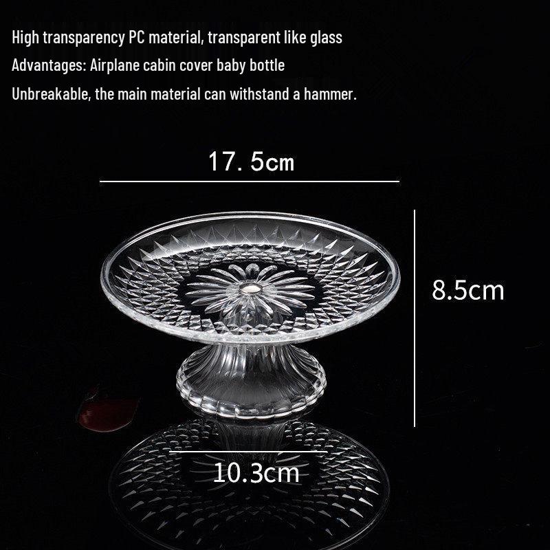 European Style High-Foot Acrylic Fruit Bowl