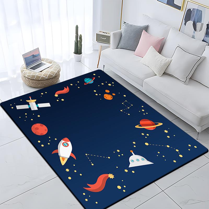 Cartoon astronaut children's room decorative carpet Camping cushion play aera mat  floor mat carpet game area rug floor mats