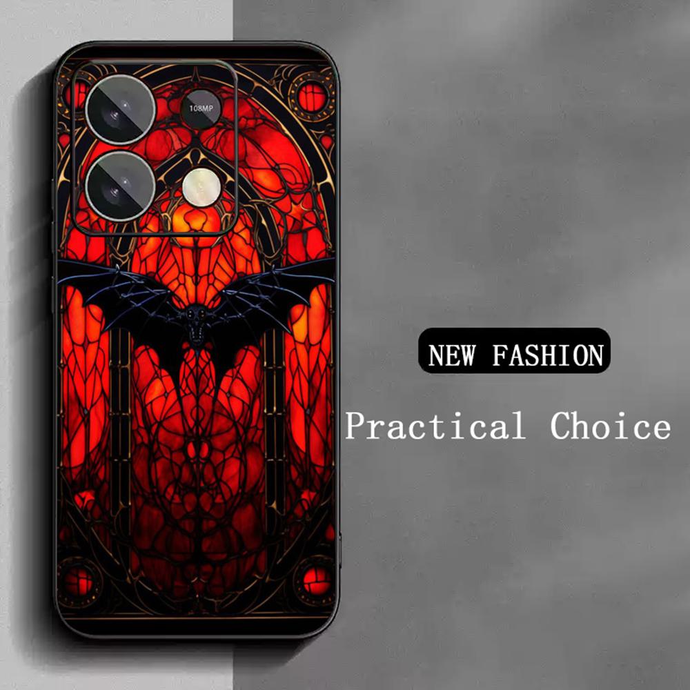 Super cool vampire fashion pattern design Phone Case For Redmi Note 14 13 12 11 Pro Plus S 5G 14C A3 Soft Black Phone Cover