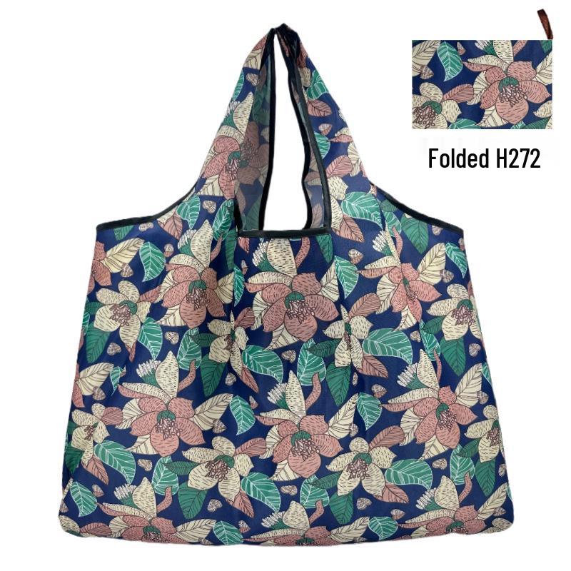 Foldable Tote Bag for Groceries - Large Capacity, Southeast Asian Print