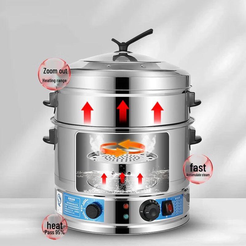 ZISIZ Electric Stainless Steel Steamer Pot