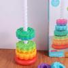 Hand-eye Coordination Rotating Screw Bolt Toys Perception Training Stacking Rainbow Tower  Home