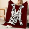 Dalmatians Pattern Flannel Fleece Blanket Soft Fuzzy Warm Throw for Home, Car & AC Use, Great for Christmas & Halloween, Comfy Sleep & Decor