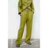 Spring New Arrival Mop Pants Linen Blended Stretch High Waist Wide Leg Pants 9929140 3067352