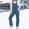 Pantaloni da sci impermeabili da donna, salopette da sci, salopette isolata, tracolla regolabile spessa, pantaloni da snowboard invernali antivento con tasche