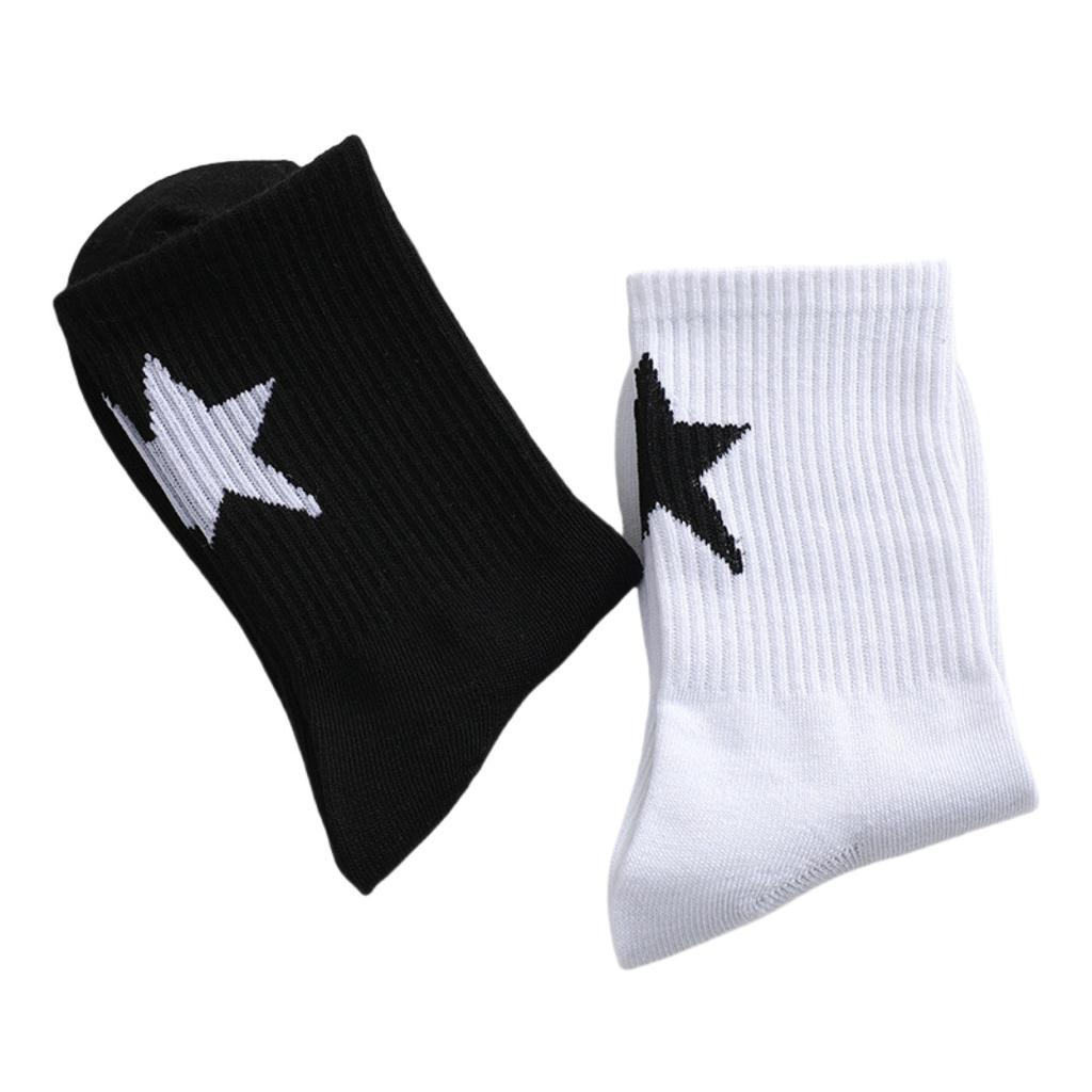 5 Pairs Of Pentagram Men'S Tall Crew Work Socks Moisture Wicking Sports Socks