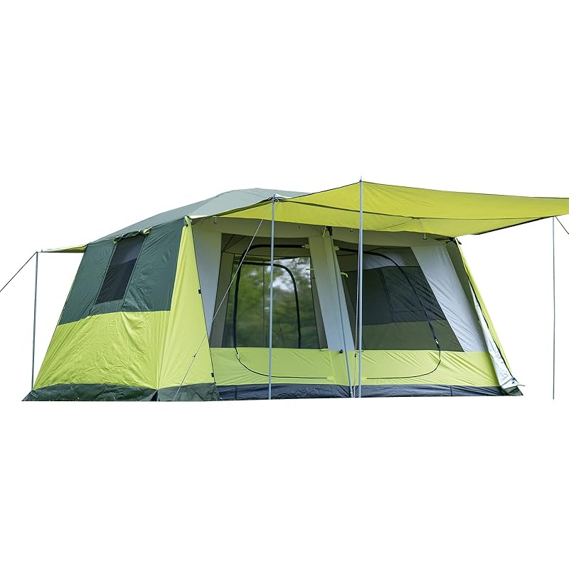 

Fkstyle two room tent For 8-12 people living room family tent 300cmx400cmx215cm 2 rooms UV50+ Insect control breathable Water pressure resistance