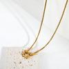 Personalized Hip Hop Necklace Stainless Steel Simple Versatile Spring Buckle Clavicle Chain Chain Clavicle Chain