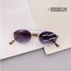Fashion Style Sunglasses Designer Oval Shape Double Bridge Men Sun Glasses Holiday Travelling Female Sunglass
