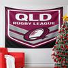 "QLD Rugby League Logo Design" Pattern Wall Hanging Tapestry Decorative Tapestry Home Decor for Bedroom and Living Room