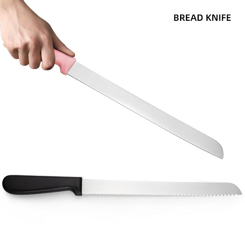 Stainless Steel Serrated Bread and Cake Knife - Crumb-Free Slicing