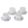 4Pcs Top Hat Knobs Electric Guitar Bass Speed Volume Tone Control Knobs Fits 6mm/0.24in Rotary Shaft Musical Instruments