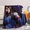D.Va  Print Flannel Blanket, High quality Comfortable for All Seasons, Home Decor, Warmth and Comfort