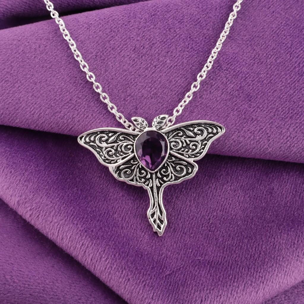 Amethyst Pendant Gemstone Jewelry, 925 Solid Sterling Silver Pendant, Gift For Women Handmade Pendant