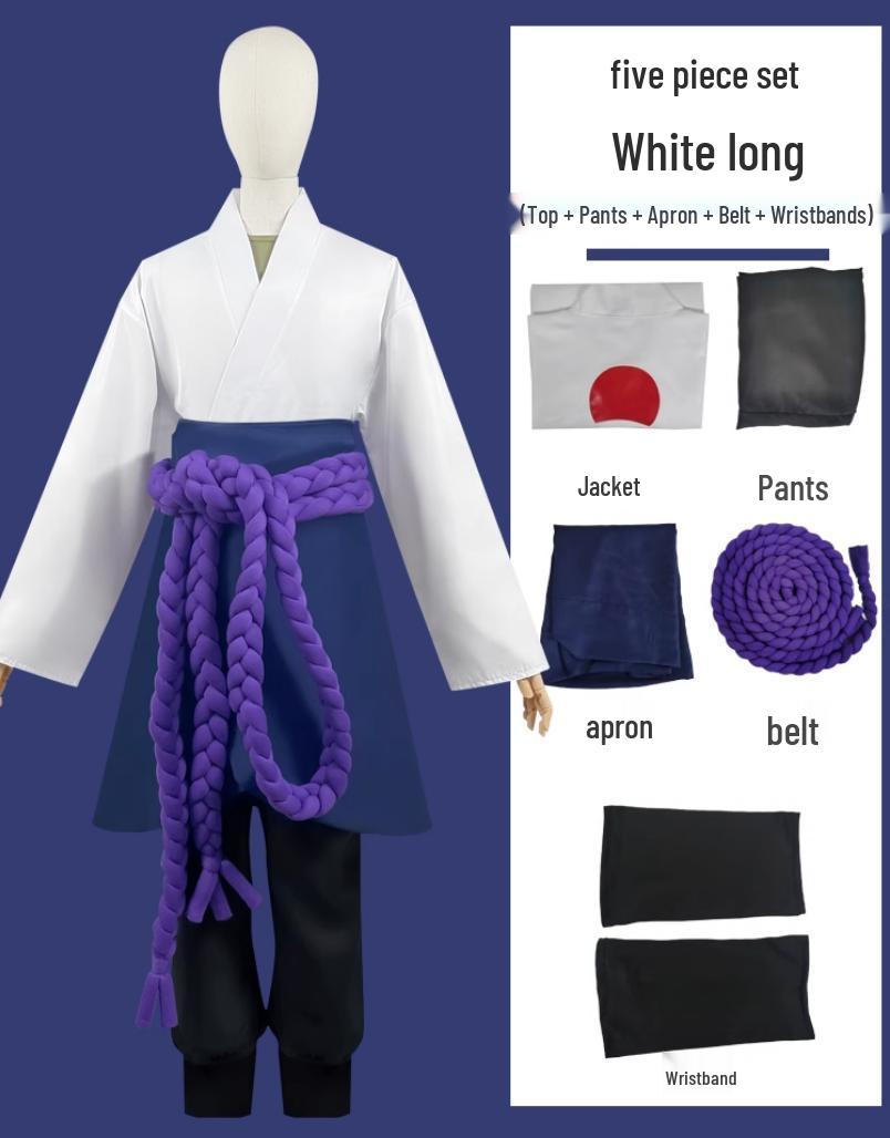 

Sasuke Uchiha Cosplay Costume Set - Naruto Shippuden Anime Role-Playing Outfit XL (Height 175-185cm)