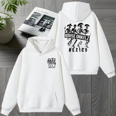 Rocková kapela Böhse Onkelz Tour 2026 Oboustranný potisk Zimní mikiny Pánské dámské vintage hip hop streetwear Unisex Fleecová mikina