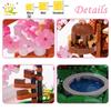 Non-Toxic Mini City Colorful Cherry Blossom Tree House Micro Model Building Blocks Street View Diamond Bricks Toys For Adult Gift