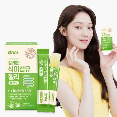 GNM Refreshing Dietary Fiber Jelly Apple Flavor 15 Packets 1 Box