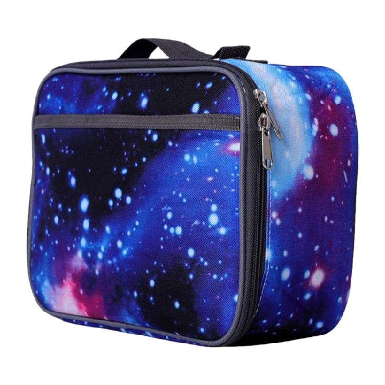 Portable Square Pattern Lunch Holder Convenient Waterproof Meal Transport Bag for School Lunches Or Outdoor Picnics
