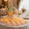 12/24 Stück LED Flackernde Teelichter Warmgelb/Weiß Batteriebetriebenes Teelicht für Hochzeitsjubiläum Weihnachtsdeko