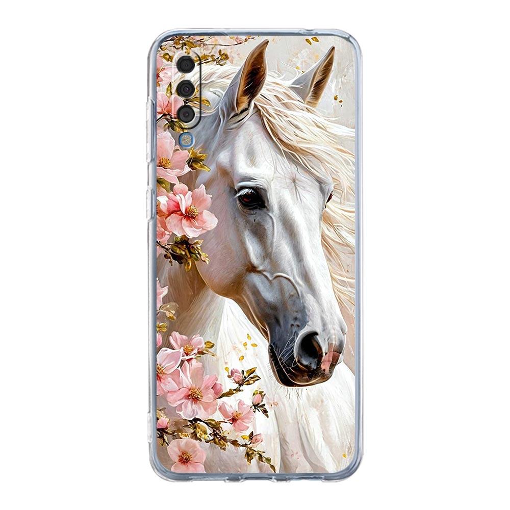 Phone Case For Samsung A56 A36 A26 A16 A14 A12 A22 A32 5G A34 A42 A52 A54 A50 A70 A40 A20E A20S A04S A06 Cover Horses Galloping